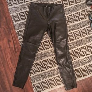 H&M Black Faux Leather Leggings